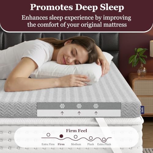 BedStory 3 Inch King Size Firm Mattress Topper - Image 3