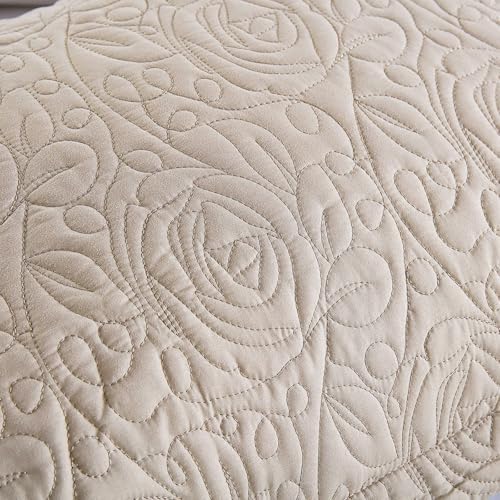 MarCielo 2 Pieces Microfiber Quilted Pillow Shams Soft Pillow Covers - Image 5