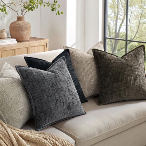 decorUhome Chenille Throw Pillow Covers 20x20 Set of 2 - Image 7