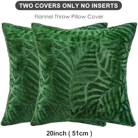 SOCHOW Decorative Throw Pillow Covers 20x20 Inches Set of 2, Olive Green - Image 5