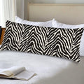 Black and White Zebra Print Body Pillow Cover 20x54 Long Pillow Case by Unknown