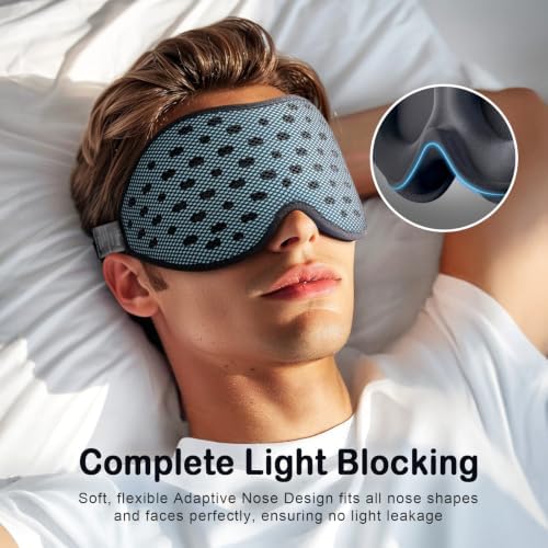 LitBear Breathable Sleep Mask, 3D Eye Mask Sleep - Image 4