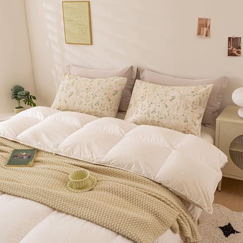 ECOCOTT Floral Pillowcases Standard Size Set of 2, 100% Washed Cotton Pillow - Image 5