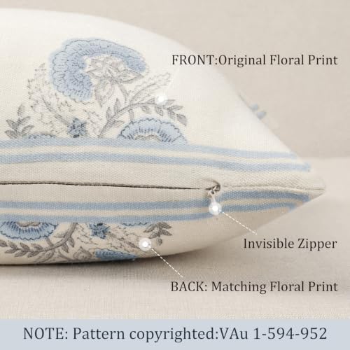 Vintage Floral 20x54 Lumbar Pillow Cover - Image 5