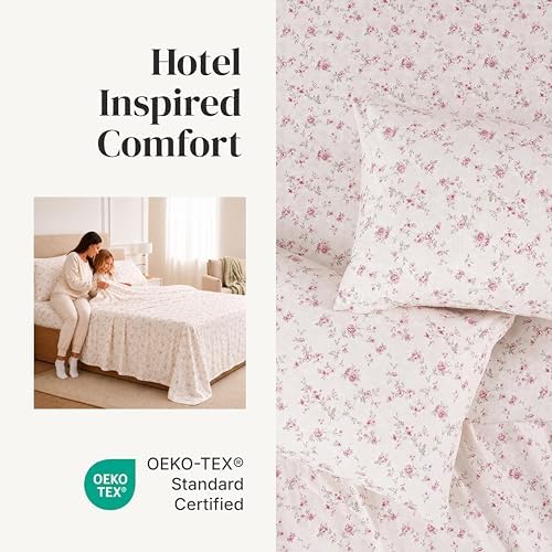 Modern Threads Printed 3-Piece Extra Soft Bedding Sheets & Pillowcase Set - Image 4