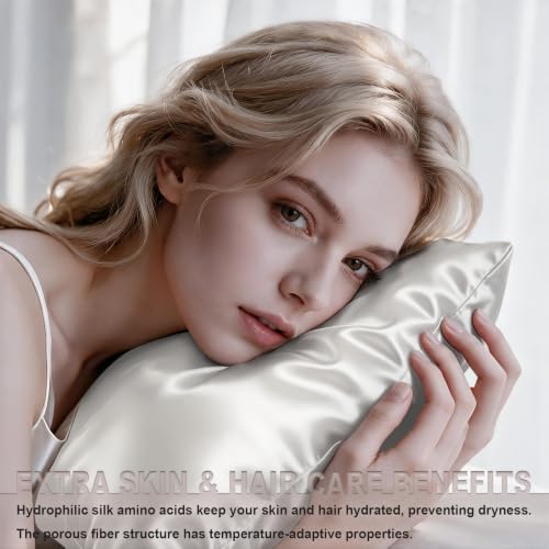LYSHIN Silk Pillow Cases 2 Pack Standard Size - Image 3