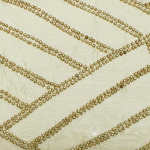 The HomeCentric Ivory 12"x24" Lumbar Pillow Covers, Silk Wooden Beads Oblong - Image 2