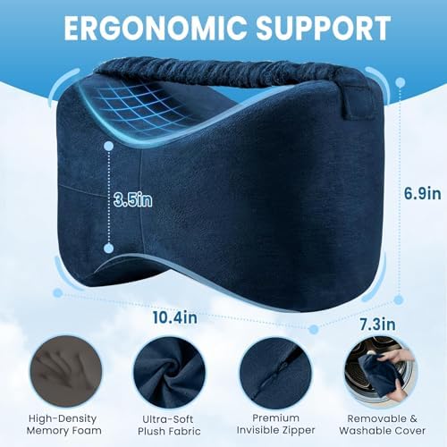 Memory Foam Knee Leg Pillow for Side Sleepers - Image 2