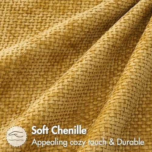 MIULEE Decorative Couch Throw Pillow Covers 18x18 in Mustard Yellow 2 Pack - Image 6