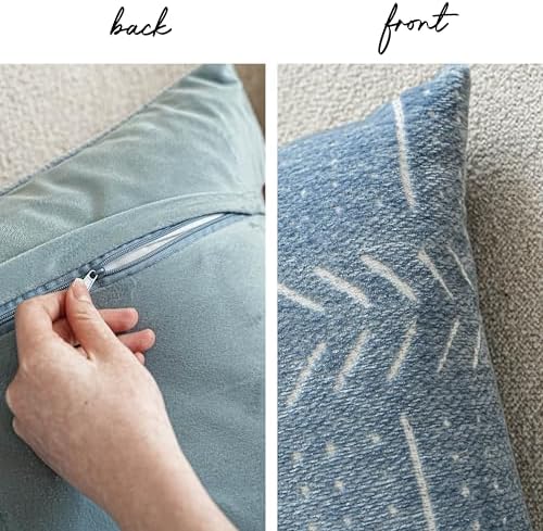 BlissBlush Coastal Blue Lumbar Pillow Cover 14x36 - Image 6