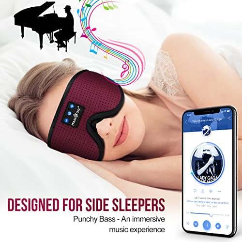 MUSICOZY 3D Sleep Headphones Bluetooth 5.4 Breathable Sleep Eye Mask - Image 4
