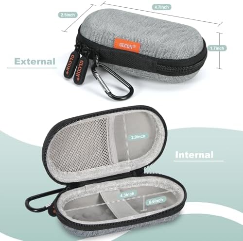 Mini Earbud Case, Oval Hard Shell Carrying Pouch Bag - Image 2