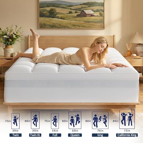 Mattress Topper King 4 Inch Dual Layer Memory Foam - Image 2