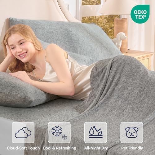 OMERAI 4PCS Cooling Sheet Set Queen Size, Breathable Bed Sheets - Image 4
