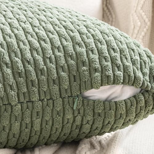 MIULEE Sage Green Decorative Throw Pillow Covers - Image 6
