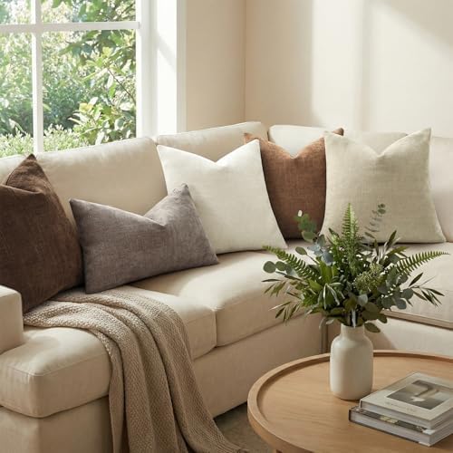 decorUhome Chenille Decorative Throw Pillow Covers 16x16 Set of 2 - Image 5