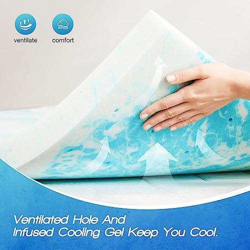 Sweetcrispy Memory Foam Mattress Topper, Twin Size, 3 Inch Thick - Image 5