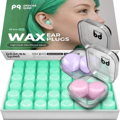 Peace&Quiet PQ Wax Ear Plugs for Sleeping, Swimming by PeaceQuiet
