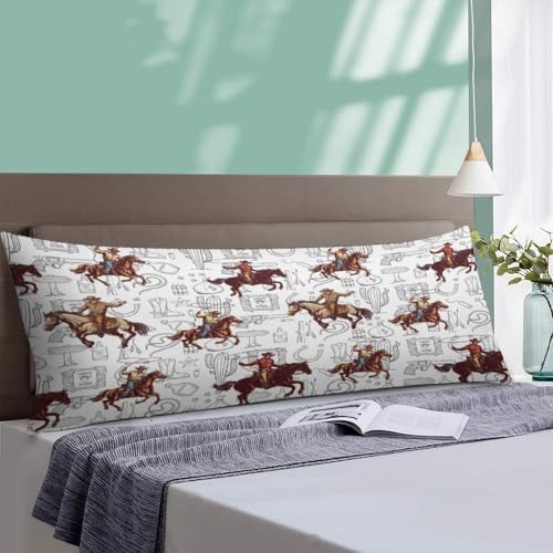 Western Desert Cowboy Body Pillow Cover Pillowcase - Image 4