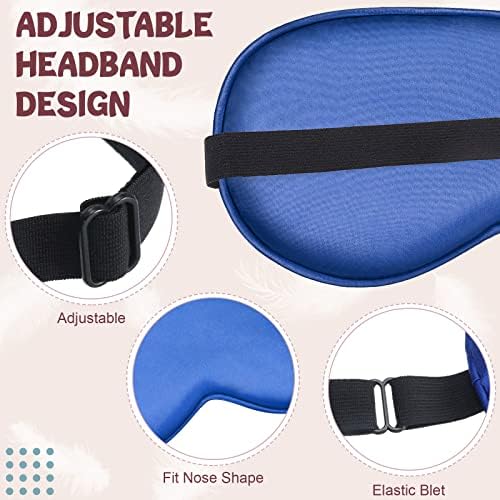 BBTO 4 Pcs Silk Sleep Eye Masks Smooth Soft Satin Eye Covers - Image 3