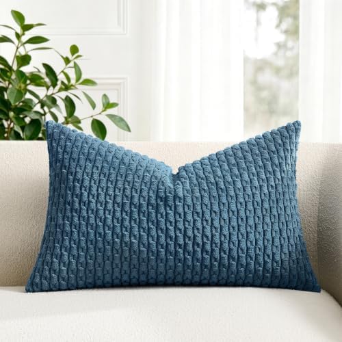 Kevin Textile Soft Corduroy 14"x24" Lumbar Pillow Cover 1 Pack by KevinTextile