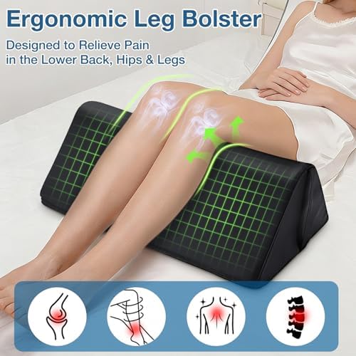 Knee Wedge Pillow for Legs, Under Knee Elevated Pillow for Sleeping on Back - Image 2