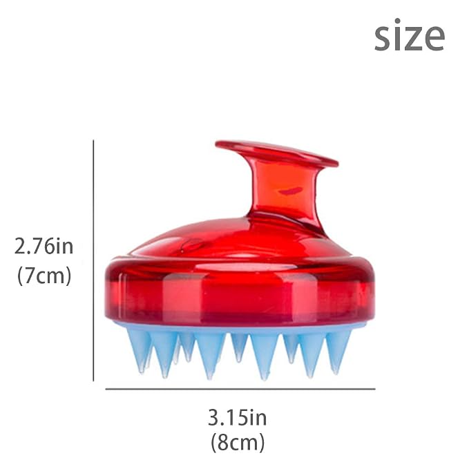 INVODA 2PCS Scalp Massager Shampoo Brush Soft Silicone Bristles - Image 3
