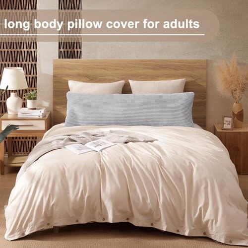 Soft Plush 20x54 Body Pillow Case, Reversible Velvet Body Pillow Cover - Image 3
