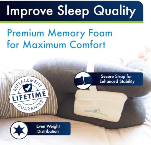 Sports Medica Knee Pillow for Side Sleepers, Memory Foam Leg Pillow Cushion - Image 3