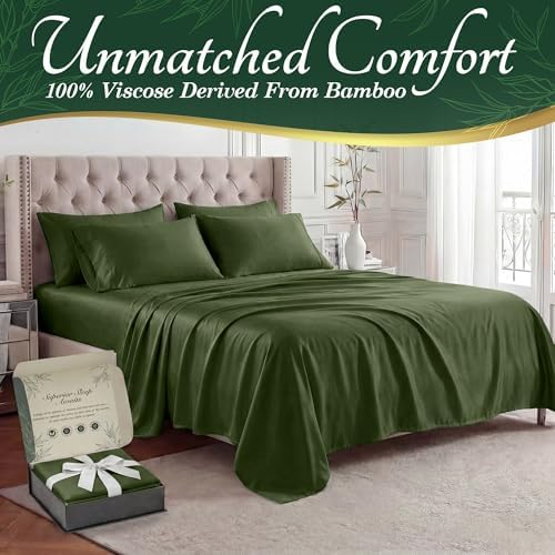 DECOLURE 100% Viscose Derived from Bamboo Sheets Twin Size, Luxury 4 Pc Set - Image 2