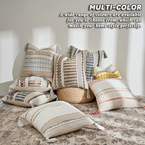 AmHoo Chenille Striped Textured Boho Throw Pillow Covers Aesthetic - Image 4