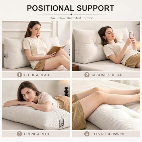 Gnostik Dorm Headboard Pillows Twin XL Triangular Wedge Pillows - Image 3