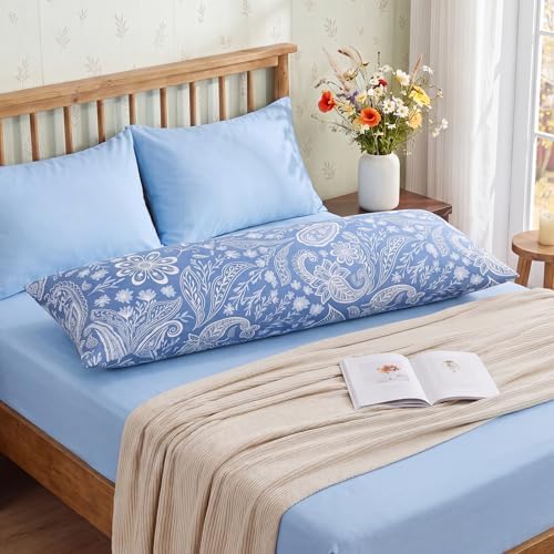 Bedorm 20 x 54 Body Pillow Cover Cotton Body Pillow Case Boho Chic Paisley - Image 6