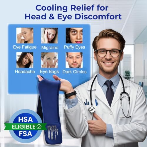 Cooling Gel Eye Mask for Puffy Eyes, Cold Compress for Migraine Relief - Image 2