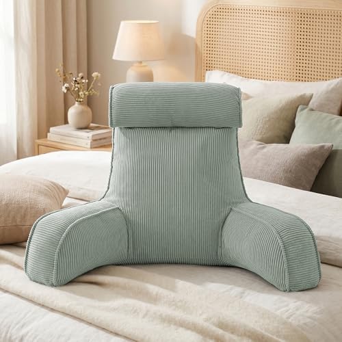 Corduroy Reading Pillow for Sitting Up, Bed Rest Pillow - Image 2