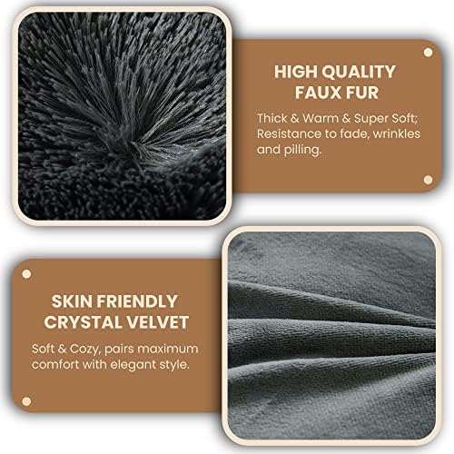 MEGO Luxury Fluffy Faux Fur Body Pillow Cover 20x54 - Image 6