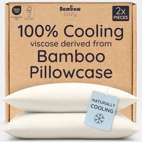 Bambaw 100% Viscose Derived from Bamboo Pillowcase Queen Size – Queen Cooling by Bambaw