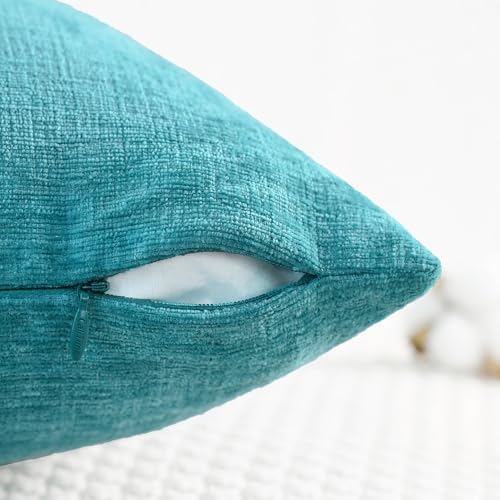 CaliTime Decorative Couch Throw Pillow Covers 20 X 20 Inches Lake Blue - Image 3