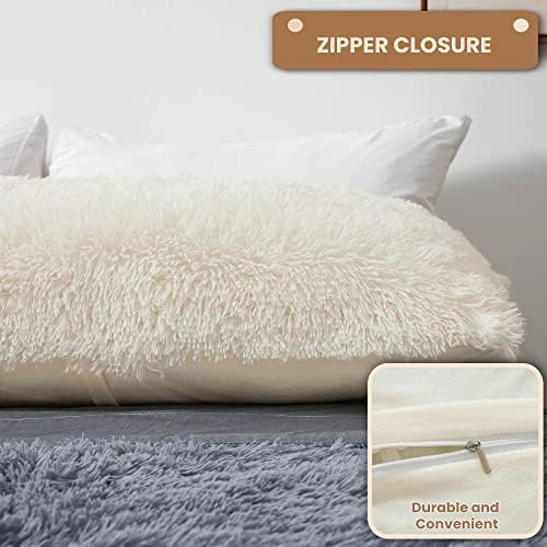 MEGO Luxury Fluffy Faux Fur Body Pillow Cover 20"x54" - Image 4