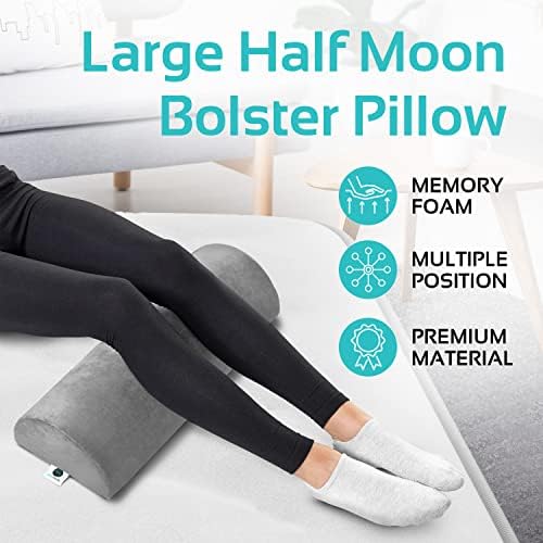 2 Pack Large Half Moon Bolster Pillow - Image 2