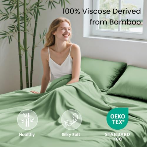 Love's cabin 4 Piece Full Size Sheet Set, 100% Rayon Derived from Bamboo - Image 2