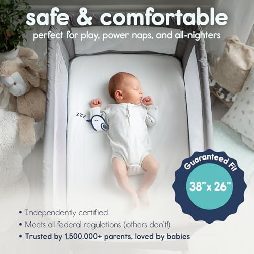 Hiccapop Playard Mattress Pad, Pack and Play Mattress - Image 2