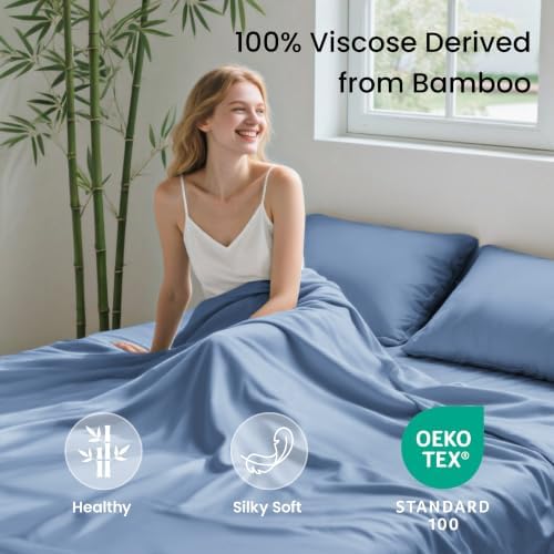 Love's cabin 4 Piece Full Size Sheet Set, 100% Rayon Derived from Bamboo - Image 2