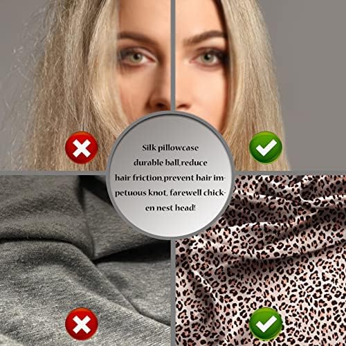 Mulberry Silk Pillowcase for Hair and Skin Standard Size Leopard Print Silk - Image 4