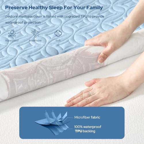 BEDLORE Waterproof Mattress Protector, Twin XL Size Mattress Pad - Image 2
