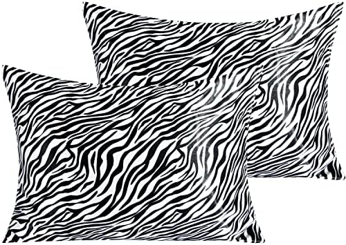 NTBAY Standard Satin Zebra Printed Pillowcases by NTBAY