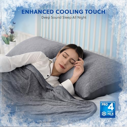 HOMFINE Cooling Pillowcases for Hot Sleepers Queen Size Set of 2 - Image 5