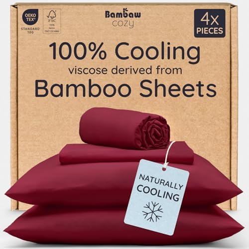 Bambaw Queen Size 4pcs Cooling Sheets Set 100% Viscose Derived from Bamboo by Bambaw