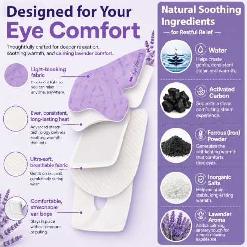 Eye Serenity Steam Eye Mask, Heated Eye Mask Fast Relief - Image 6