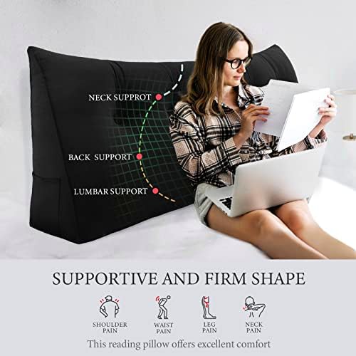 Bed Wedge Headboard Pillow Queen Bedrest Reading Pillow - Image 2